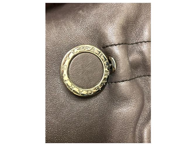 Borsa tote in pelle Bulgari Taupe - vista 16
