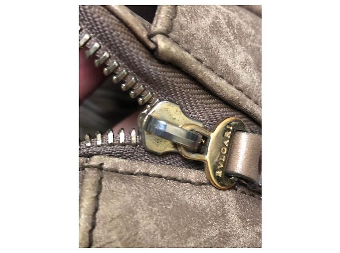 Borsa tote in pelle Bulgari Taupe - vista 18