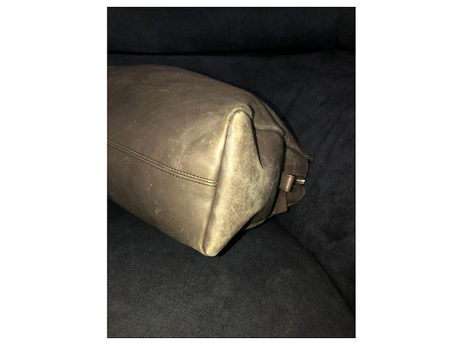 Borsa tote in pelle Bulgari Taupe - vista 19