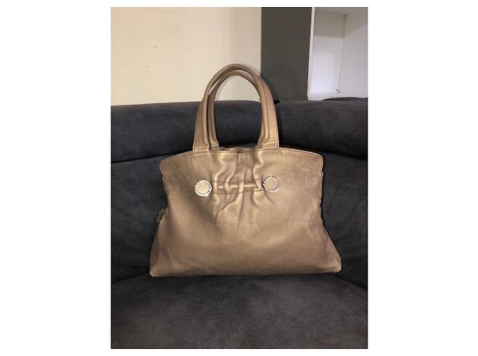Borsa tote in pelle Bulgari Taupe - vista 2