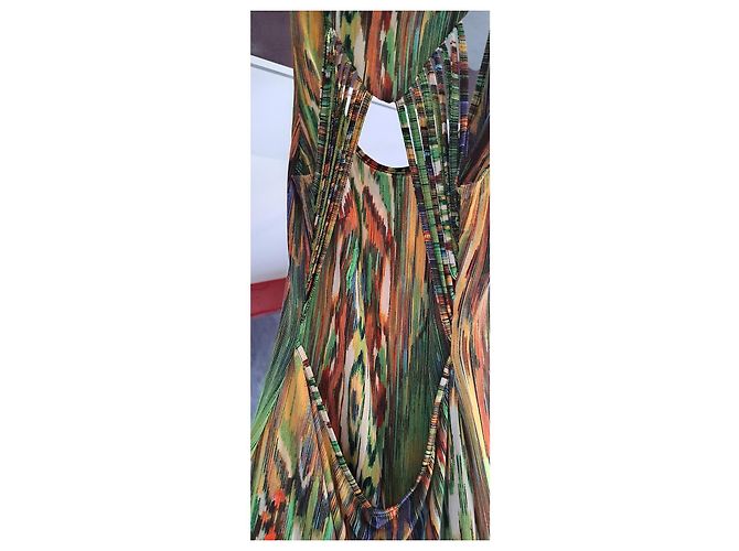 Autre Marque Langes Kleid mit Ethnischem Muster Mehrfarben - Ansicht 3