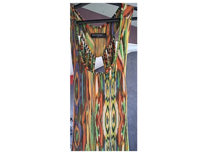 Autre Marque Langes Kleid mit Ethnischem Muster Mehrfarben - Ansicht 4