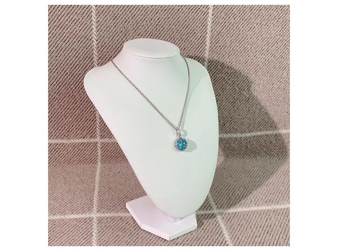 Bulgari Collana PARENTESI in topazio blu e diamanti in oro bianco 18K Argento - vista 4