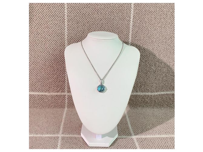 Bulgari Collana PARENTESI in topazio blu e diamanti in oro bianco 18K Argento - vista 5