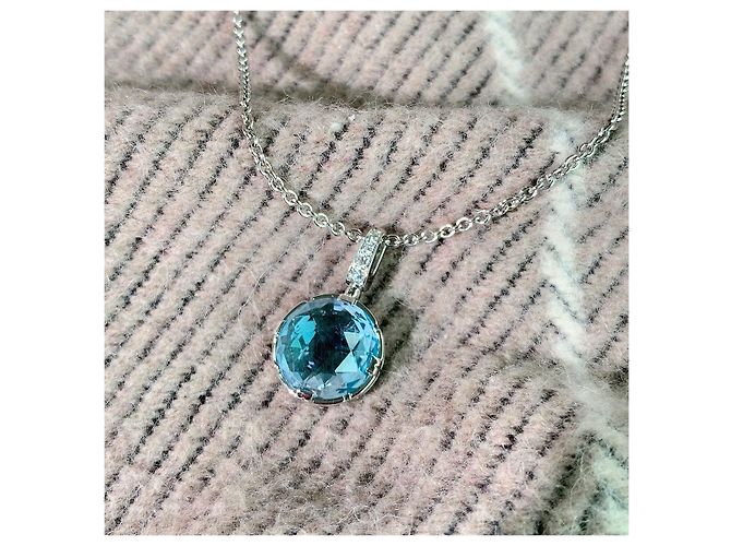 Bulgari Collana PARENTESI in topazio blu e diamanti in oro bianco 18K Argento - vista 6