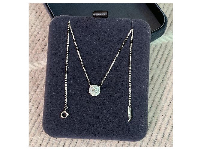 Tiffany & Co Collana Soleste in platino e diamanti incastonati a forma di girasole Argento - vista 3