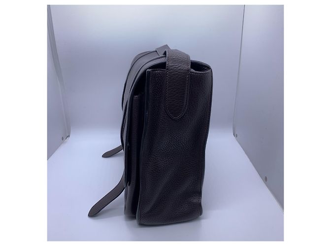 Bolsa transversal Hermès Steve em couro chocolate - vista 3