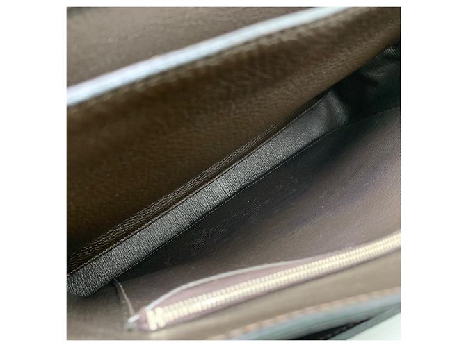 Bolsa transversal Hermès Steve em couro chocolate - vista 6