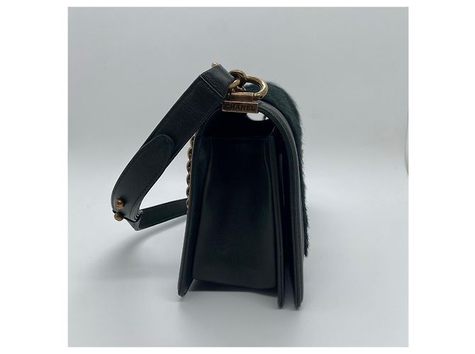 Borsa Chanel Leboy Verde Pino in Pelle - vista 2