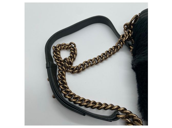 Borsa Chanel Leboy Verde Pino in Pelle - vista 6