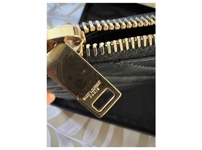 Clutch Saint Laurent in pelle nera Nero - vista 4