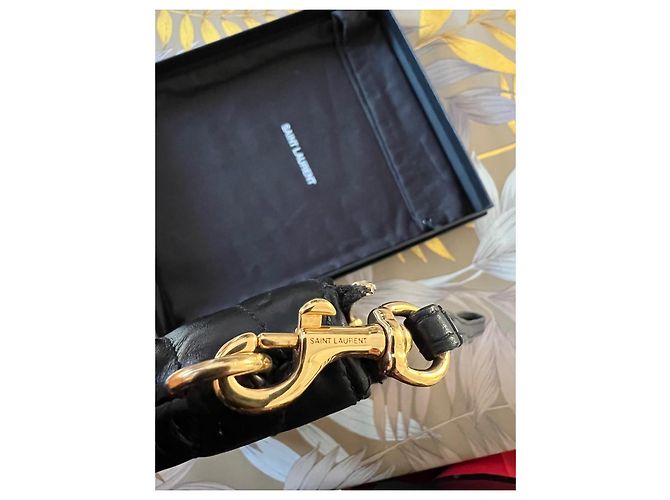 Clutch Saint Laurent in pelle nera Nero - vista 5