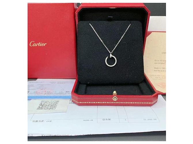 Collana Cartier Love Clasp in platino con diamante Argento - vista 2
