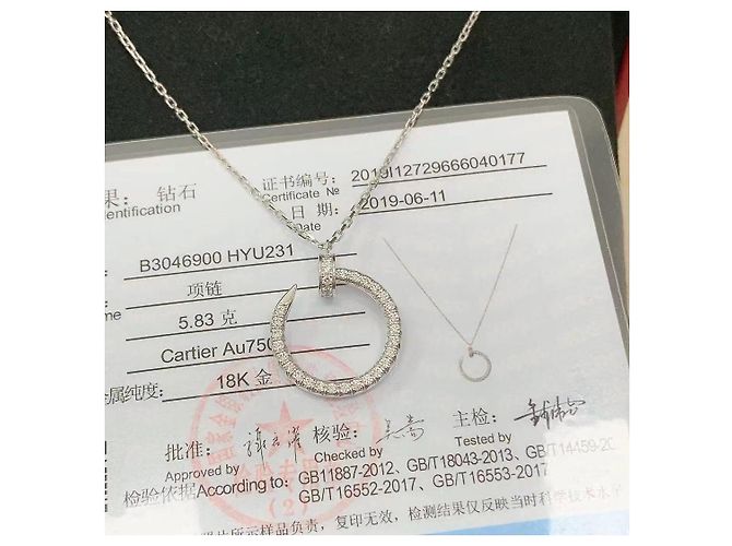 Collana Cartier Love Clasp in platino con diamante Argento - vista 5