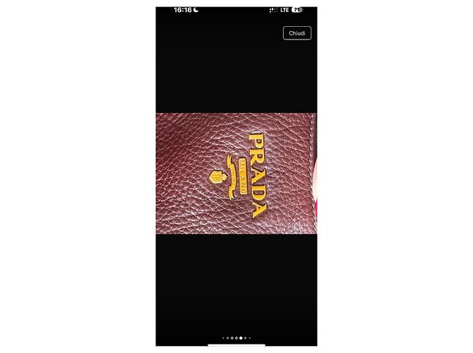 Borsa Hobo Prada in pelle Vitello Daino - Bordeaux Bordò - vista 15