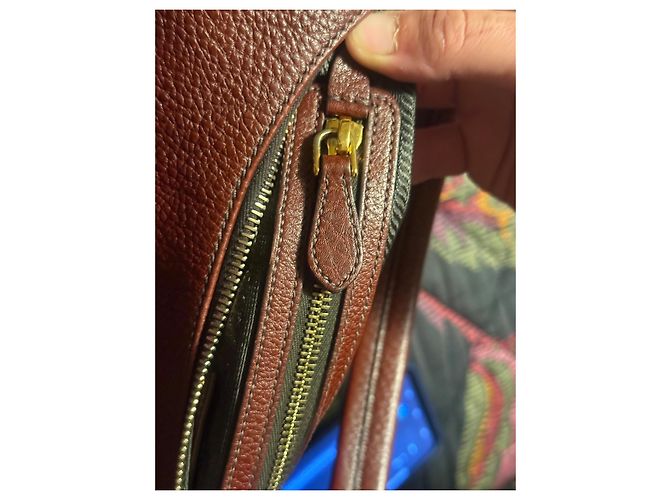 Borsa Hobo Prada in pelle Vitello Daino - Bordeaux Bordò - vista 5
