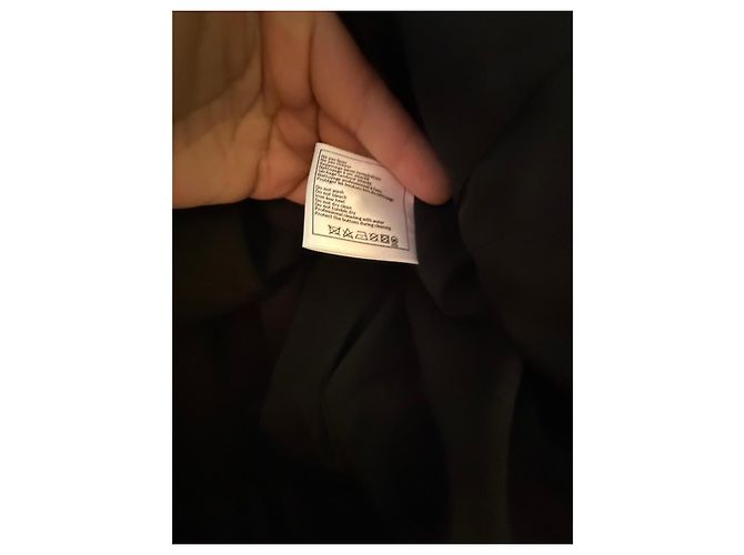 Giacca Chanel Uniform nera in lana e cotone Nero - vista 10