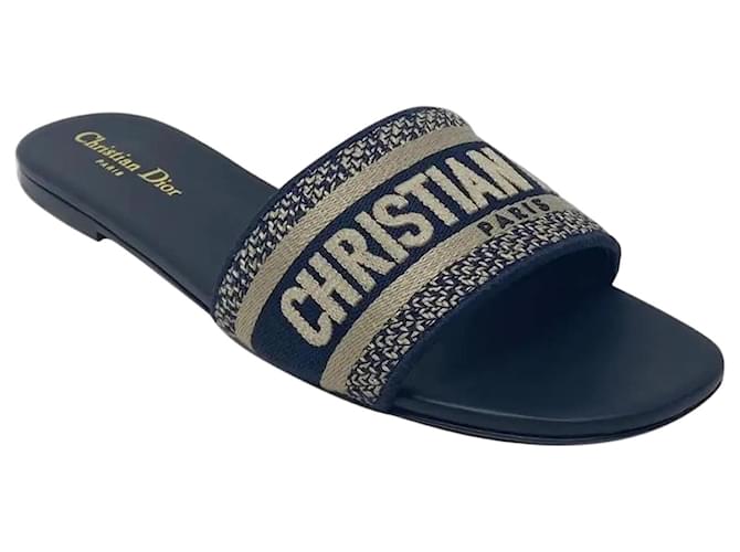 Dior Sandali Dway Ricamati Blu - vista 2