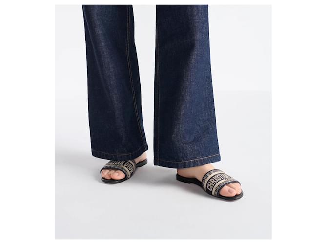 Dior Sandali Dway Ricamati Blu - vista 3