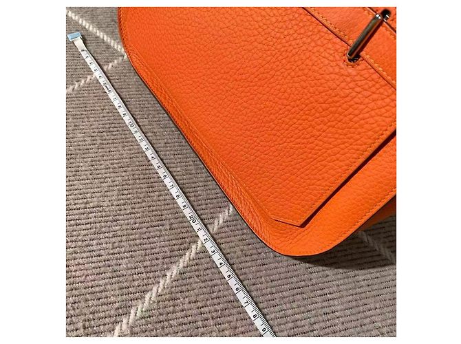 Borsa Hermès Gypsy 28 Arancione in pelle - vista 6