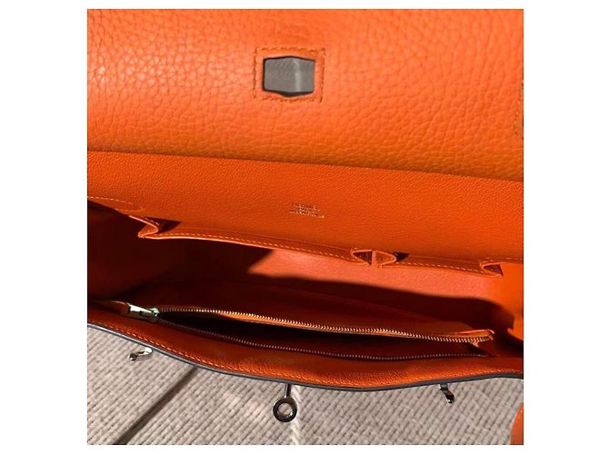 Borsa Hermès Gypsy 28 Arancione in pelle - vista 7