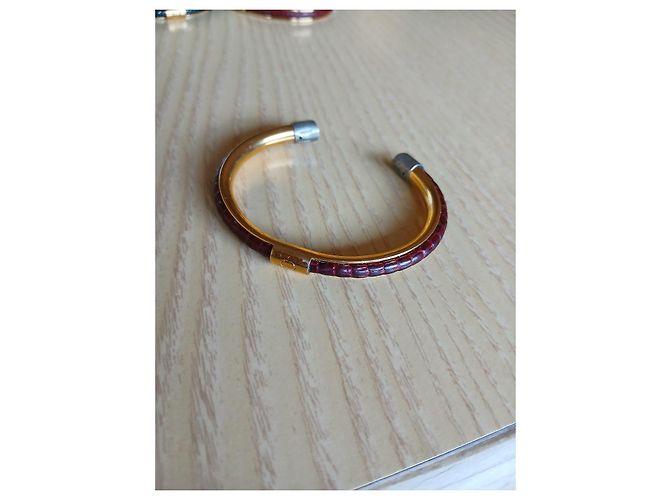 Braccialetti gucci vintage Marrone Verde Bordò - vista 3