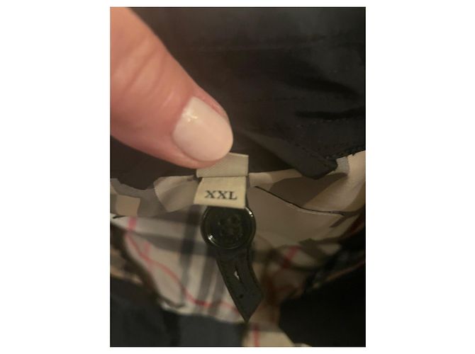 Trench Burberry Nero in Lana - vista 2