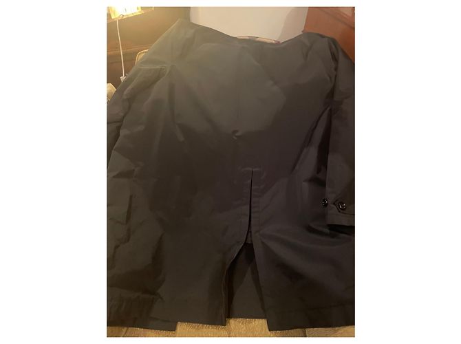 Trench Burberry Nero in Lana - vista 6