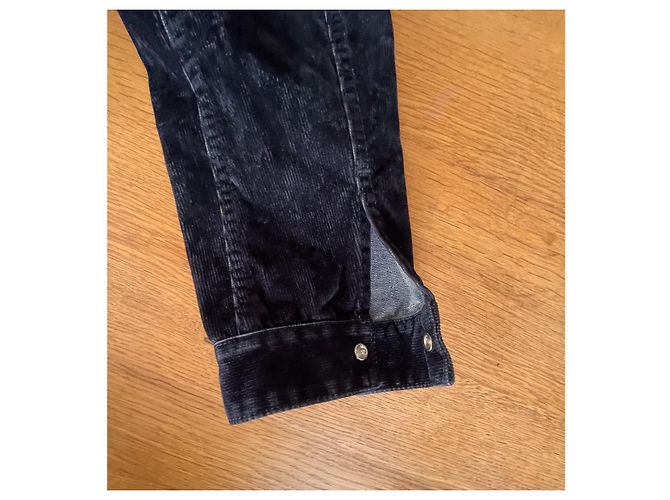 Autre Marque Dunkelblaue Samtjacke von Disquared - Ansicht 14