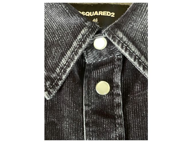 Autre Marque Dunkelblaue Samtjacke von Disquared - Ansicht 6