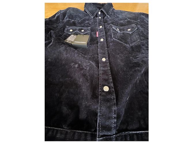 Autre Marque Dunkelblaue Samtjacke von Disquared2 - Ansicht 2