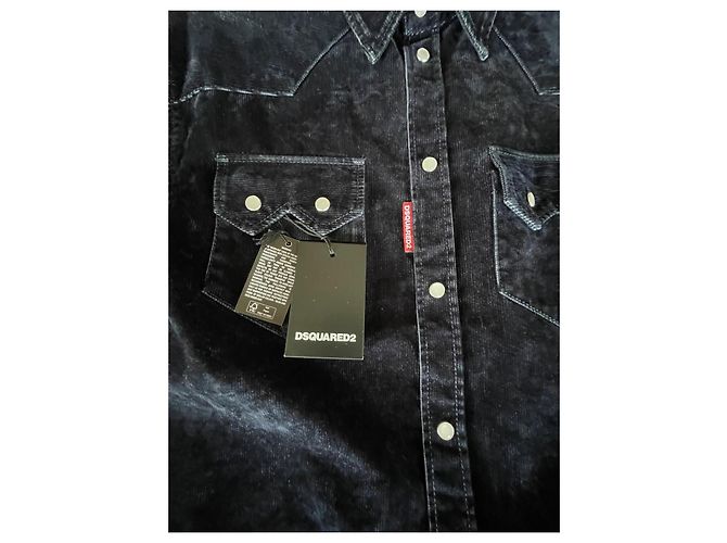 Autre Marque Dunkelblaue Samtjacke von Disquared2 - Ansicht 3