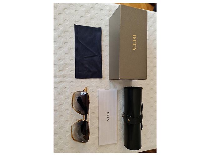 Autre Marque Occhiali da sole aviator DITA Mach Five Marrone D'oro - vista 2