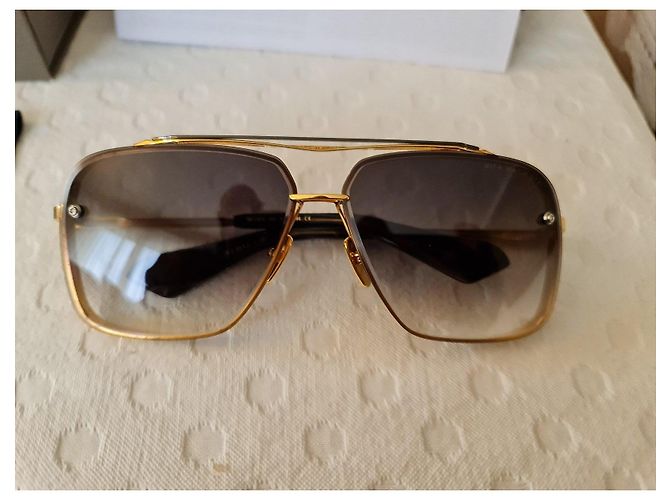 Autre Marque Occhiali da sole aviator DITA Mach Five Marrone D'oro - vista 3