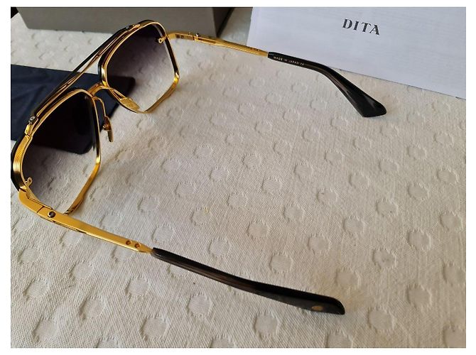 Autre Marque Occhiali da sole aviator DITA Mach Five Marrone D'oro - vista 4