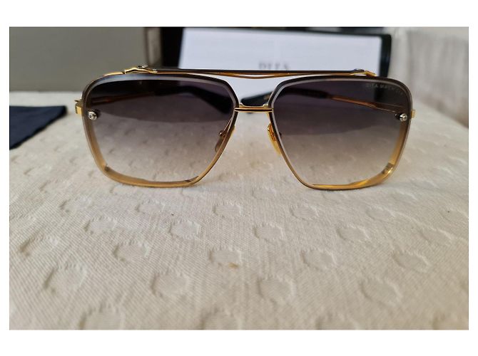 Autre Marque Occhiali da sole aviator DITA Mach Five Marrone D'oro - vista 5
