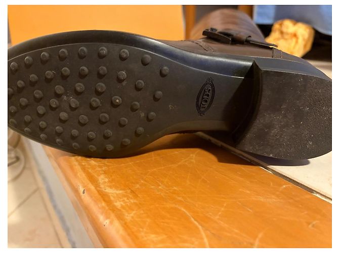 Tod's Botas Montura de Cuero Marrón Talla 40 Marrón oscuro - vista 6