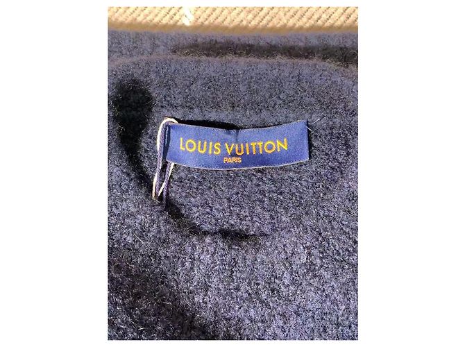 Louis Vuitton Teddy Bear Pullover Großes Logo Blau XS - Ansicht 4