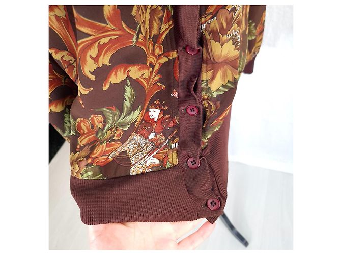 Salvatore Ferragamo camicia in seta Marrone - vista 10