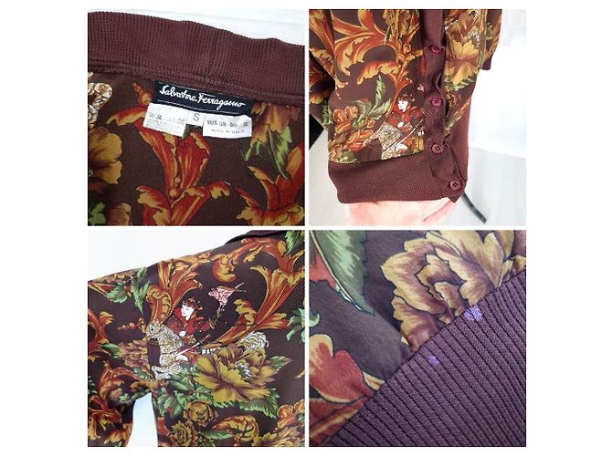 Salvatore Ferragamo camicia in seta Marrone - vista 12