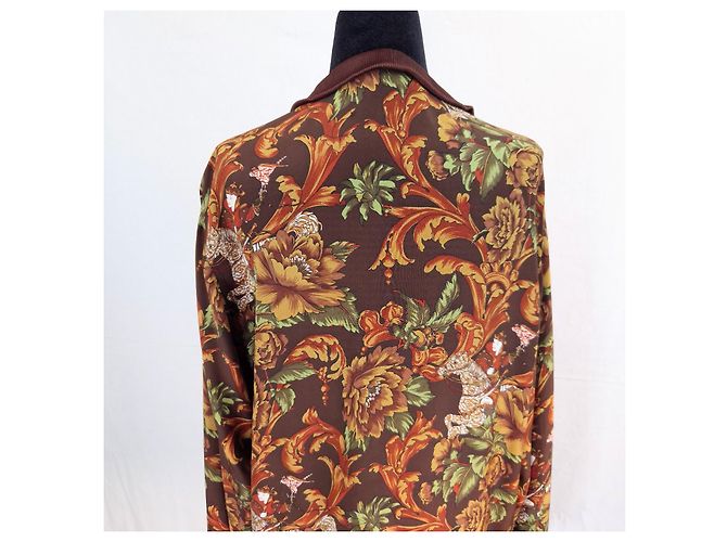 Salvatore Ferragamo camicia in seta Marrone - vista 4