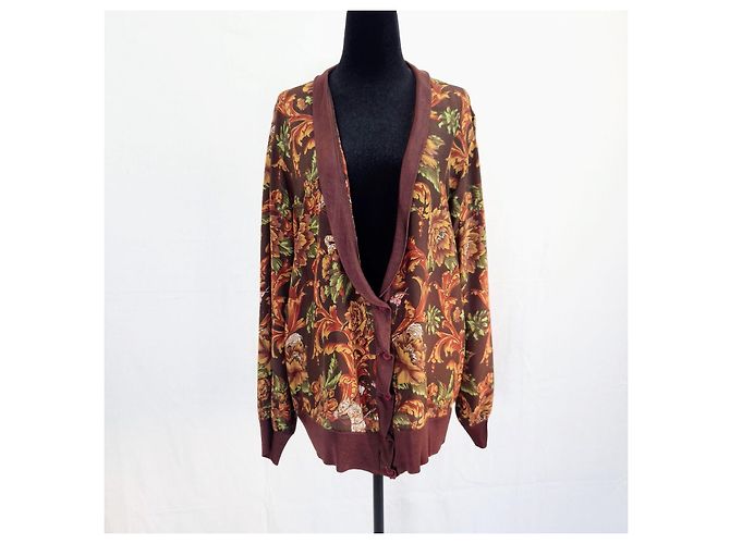 Salvatore Ferragamo camicia in seta Marrone - vista 8