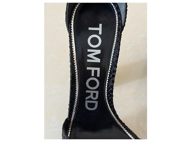 Décolleté Tom Ford in pelle nera Nero - vista 12