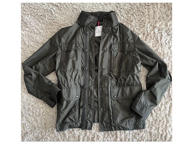 Moncler Jacke Khaki Nylon Herren - Ansicht 4