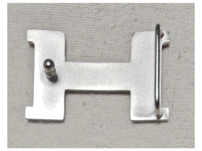 Cinturón de cuero de avestruz Hermès con hebilla H Castaño Beige - vista 3