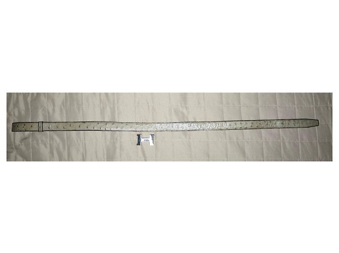 Cinturón de cuero de avestruz Hermès con hebilla H Castaño Beige - vista 8