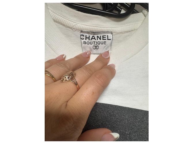T-shirt Chanel No. 5 in cotone bianco - vista 9