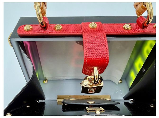 Borsa Dolce Box LED "Il Tropico Italiano" di Dolce & Gabbana - Pezzo da passerella 2017 Nero - vista 3
