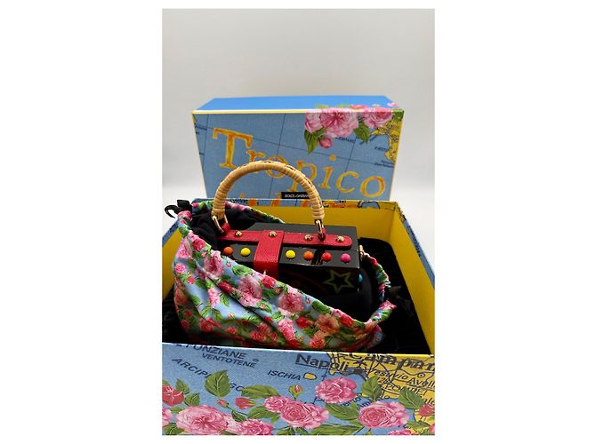 Borsa Dolce Box LED "Il Tropico Italiano" di Dolce & Gabbana - Pezzo da passerella 2017 Nero - vista 7