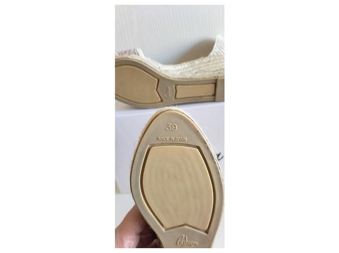 Espadrillas con zeppa Castaner Bianco Beige - vista 18